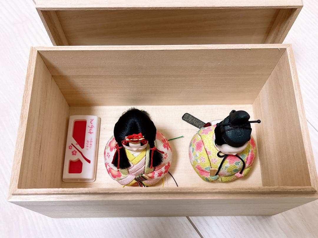 雛人形 ひな人形 ぷりふあ Halfmoon -半月-桐箱•アクリルケースセット
