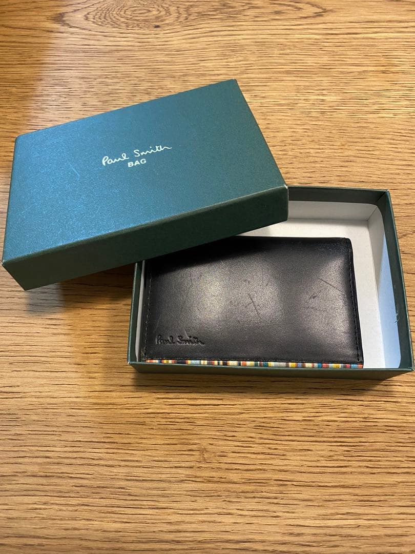 Paul Smith ポールスミス 名刺入れ ブラック レザー - メルカリ