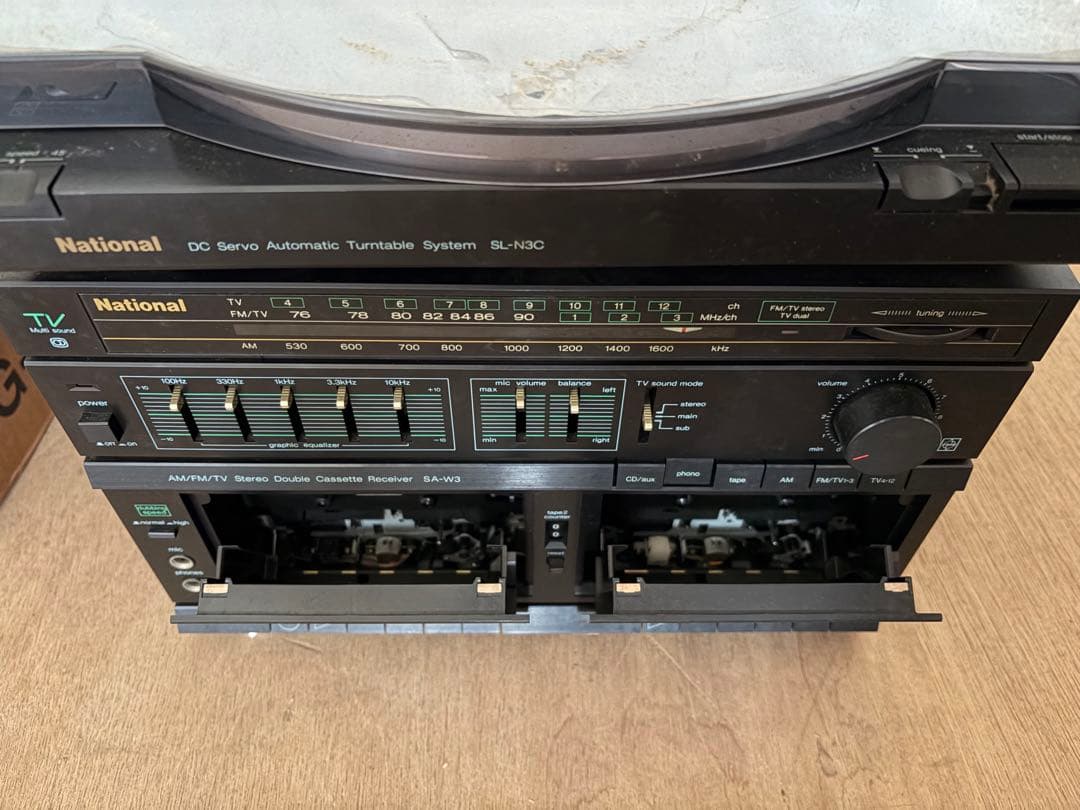 National SG-W3 ダブル カセット ステレオ ミュージック システム
