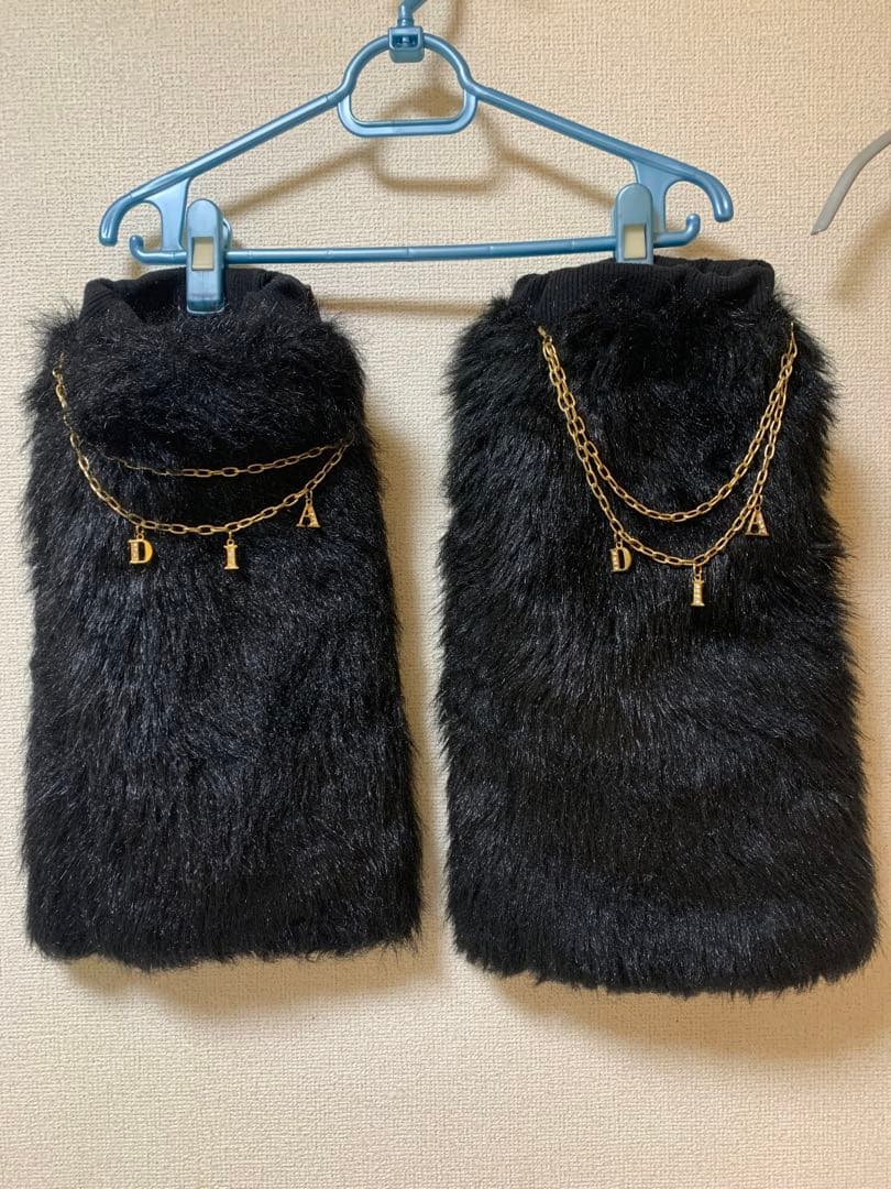 d.i.a.平成ギャル、美品！初期モデルファーレッグウォーマー 久しぶりに ファーのレッグウォーマーはいたら やっぱり可愛すぎた