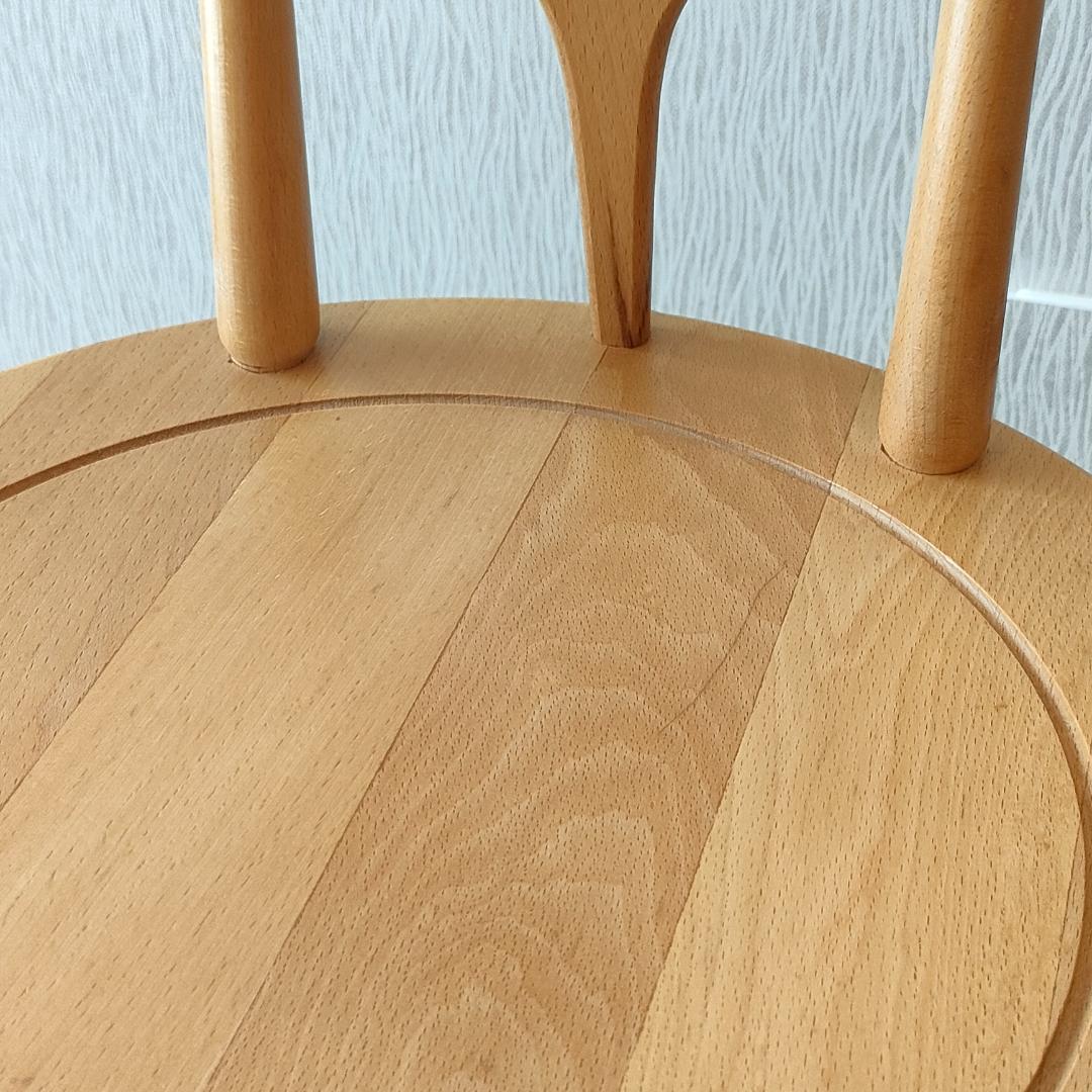 コイズミ KOIZUMI 木製椅子 丸形 天然木 ダイニングチェア