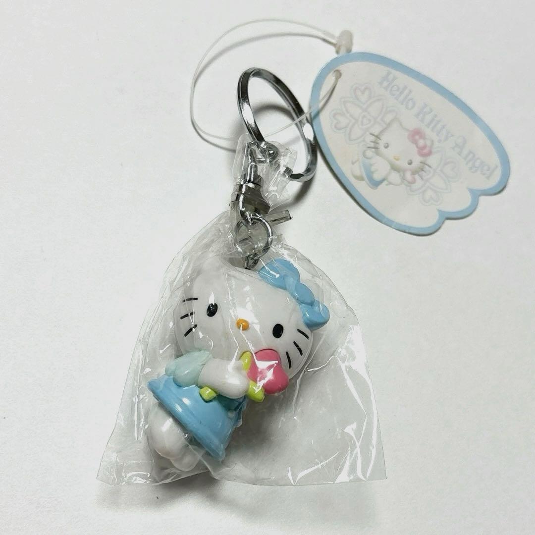 1998年製 エンジェルキティ キーホルダー レトロ 水色 ハローキティ