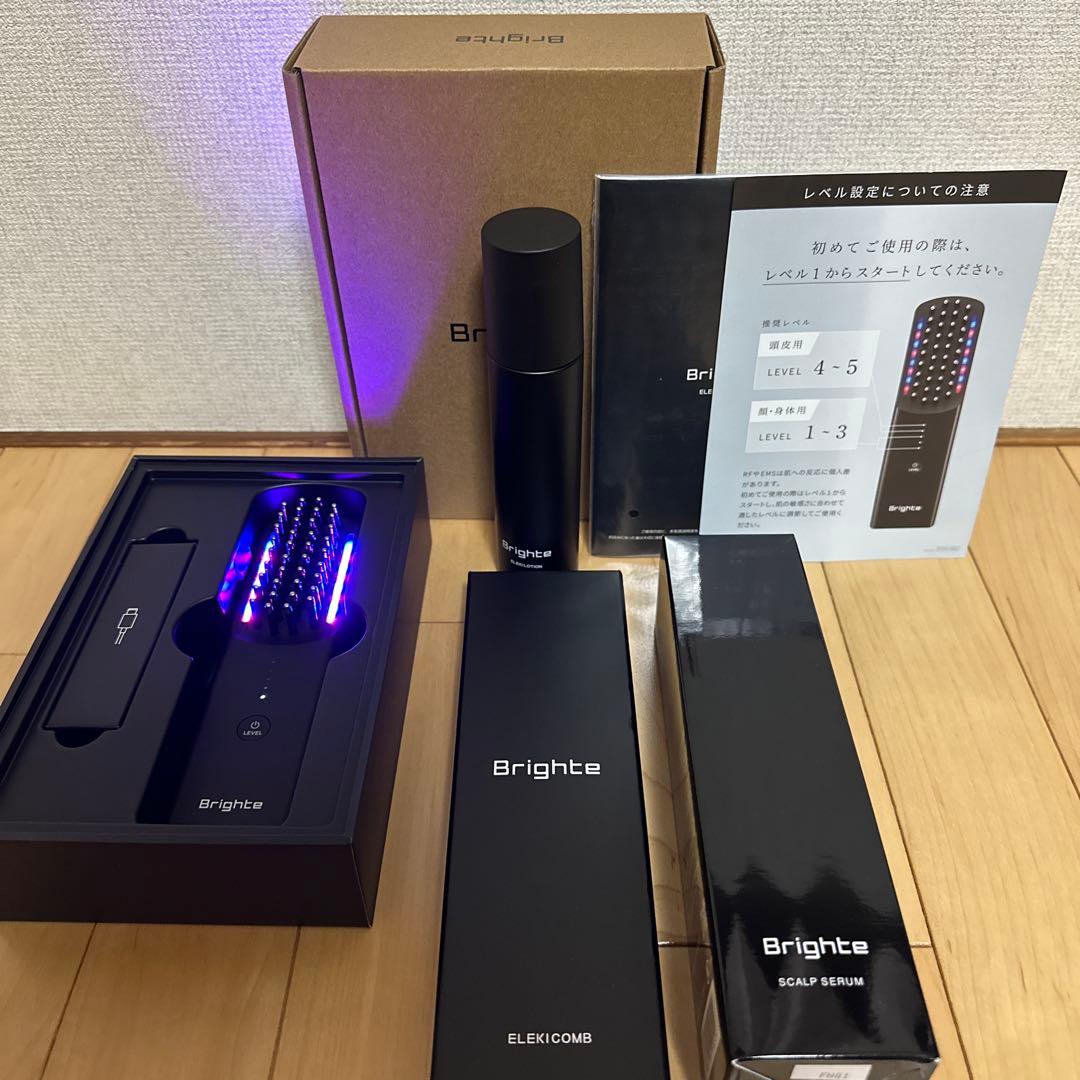 エレキブラシELIKICOM & ELIXIR LOTION & スカルプセラム Amazon.co.jp: 【佐々木希 アンバサダー】美顔器 Brighte(ブライト