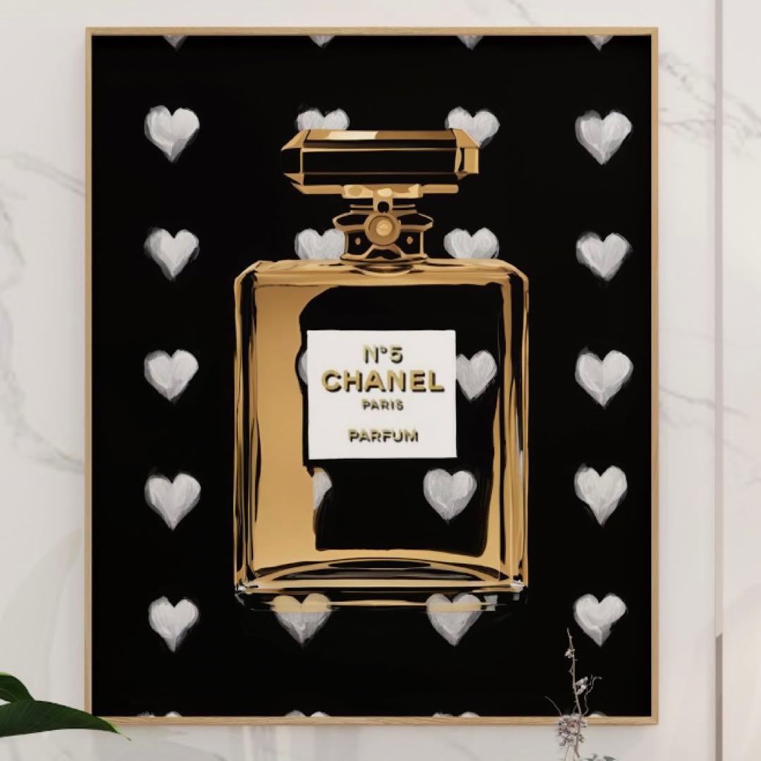 H103 アートポスター インテリア CHANEL シャネル 香水 ブラック