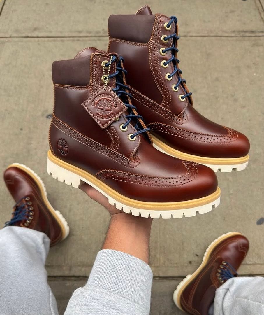 希少　Timberland ブラウン ワークブーツ Timberland（ティンバーランド） ウォータープルーフ ワークブーツ