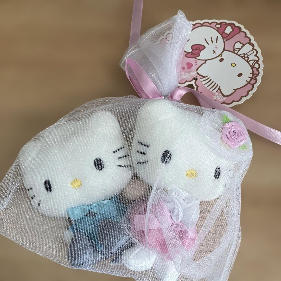 (非売品)ハローキティ＆ダニエル　ウェディング　マスコットセット 非売品 ハローキティ & ダニエル ウエディング ペア ぬいぐるみ 2000年