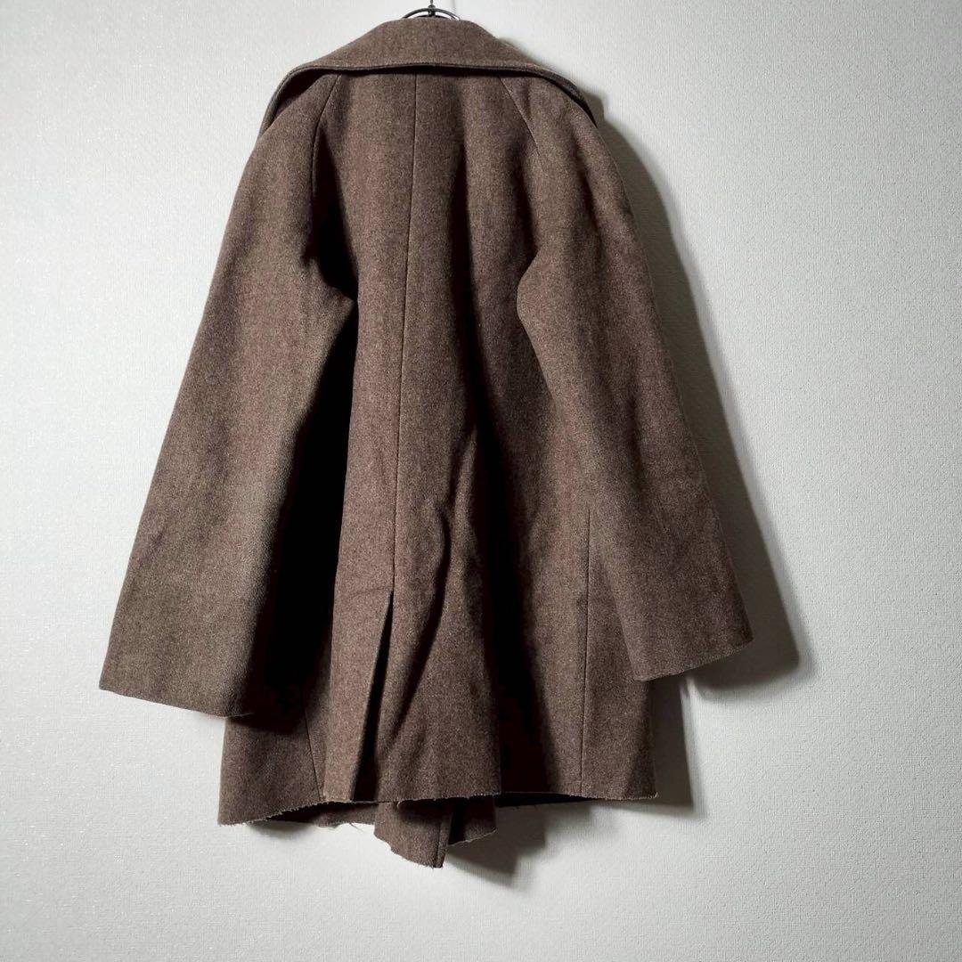 ワイズ Y's ヨウジヤマモト 女優襟Pコート ハーフコート 裁ち切り