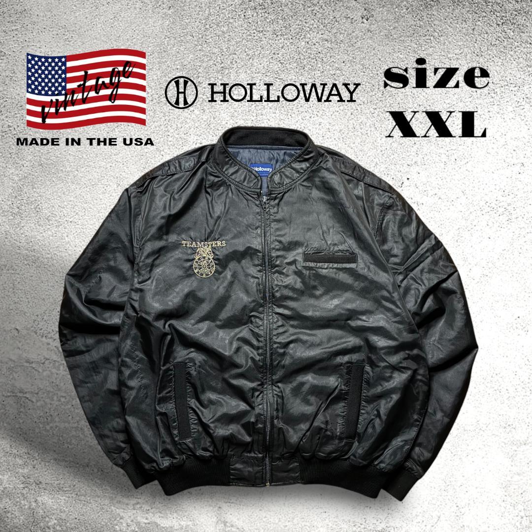 80's USA製】Holloway US企業ロゴ ナイロンジャケット XXL - メルカリ