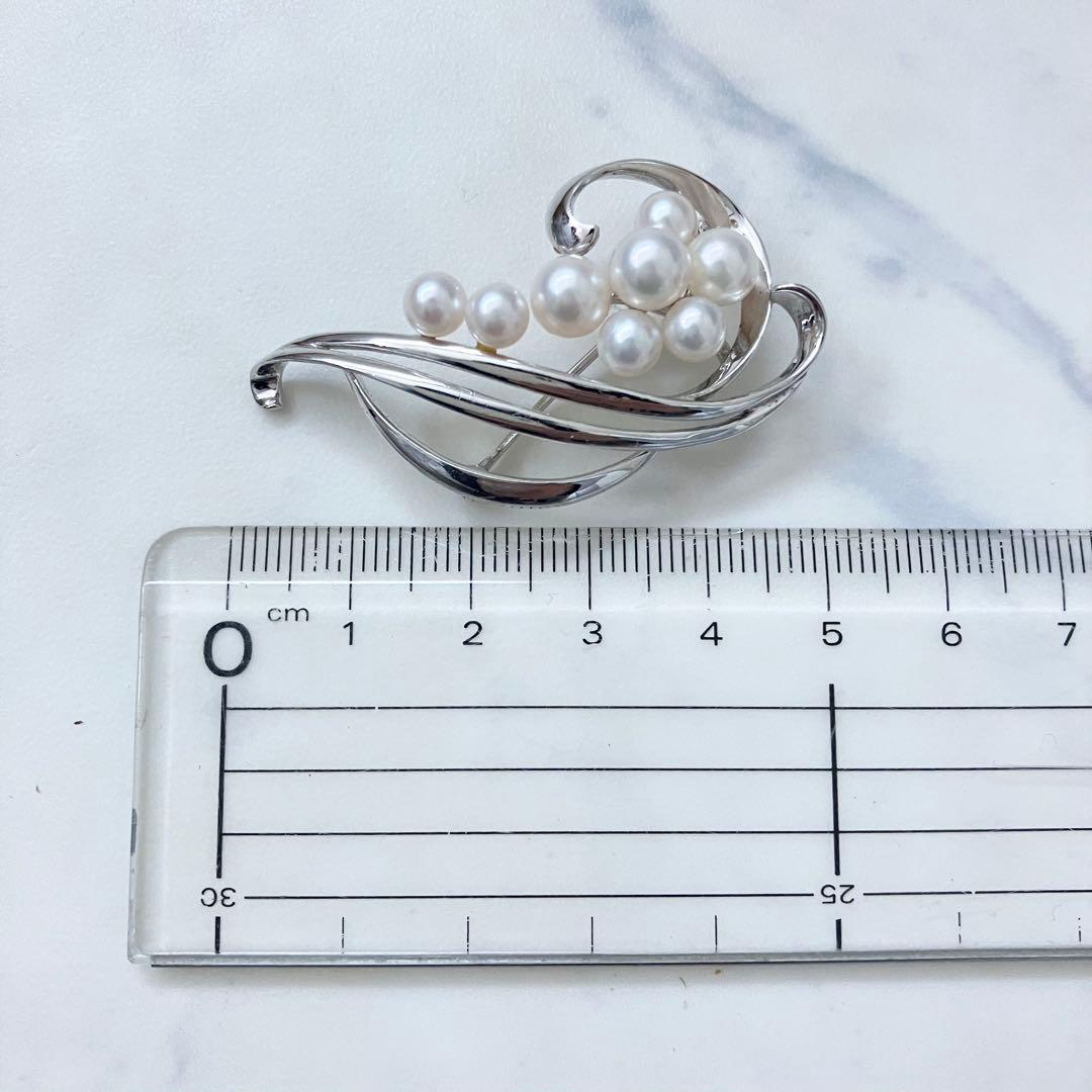 mikimoto✨ミキモト パール　ブローチ　あこや真珠　8粒　7.3g