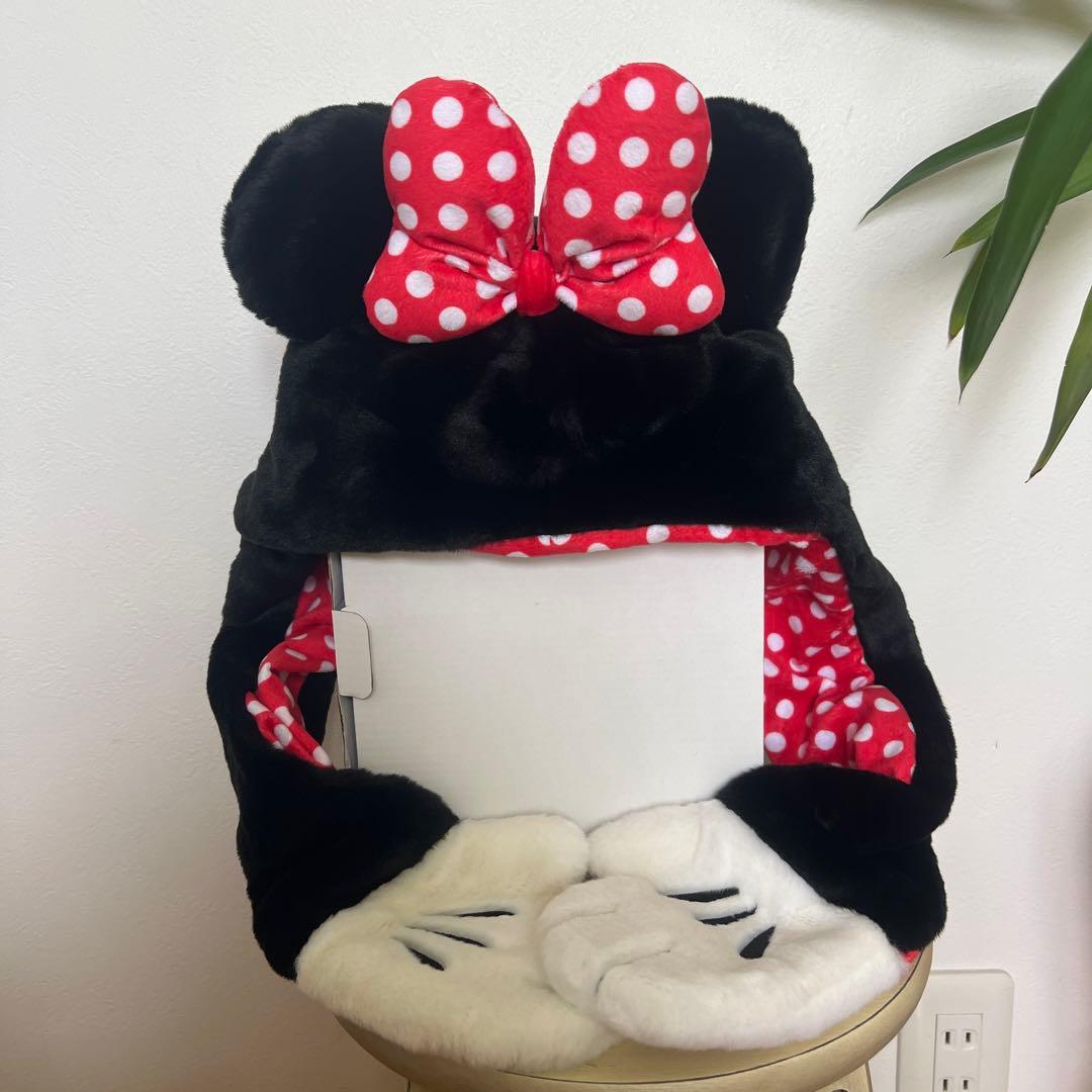 Disneyミニー ファンキャップ 手袋マフラー耳付きディズニー【子供