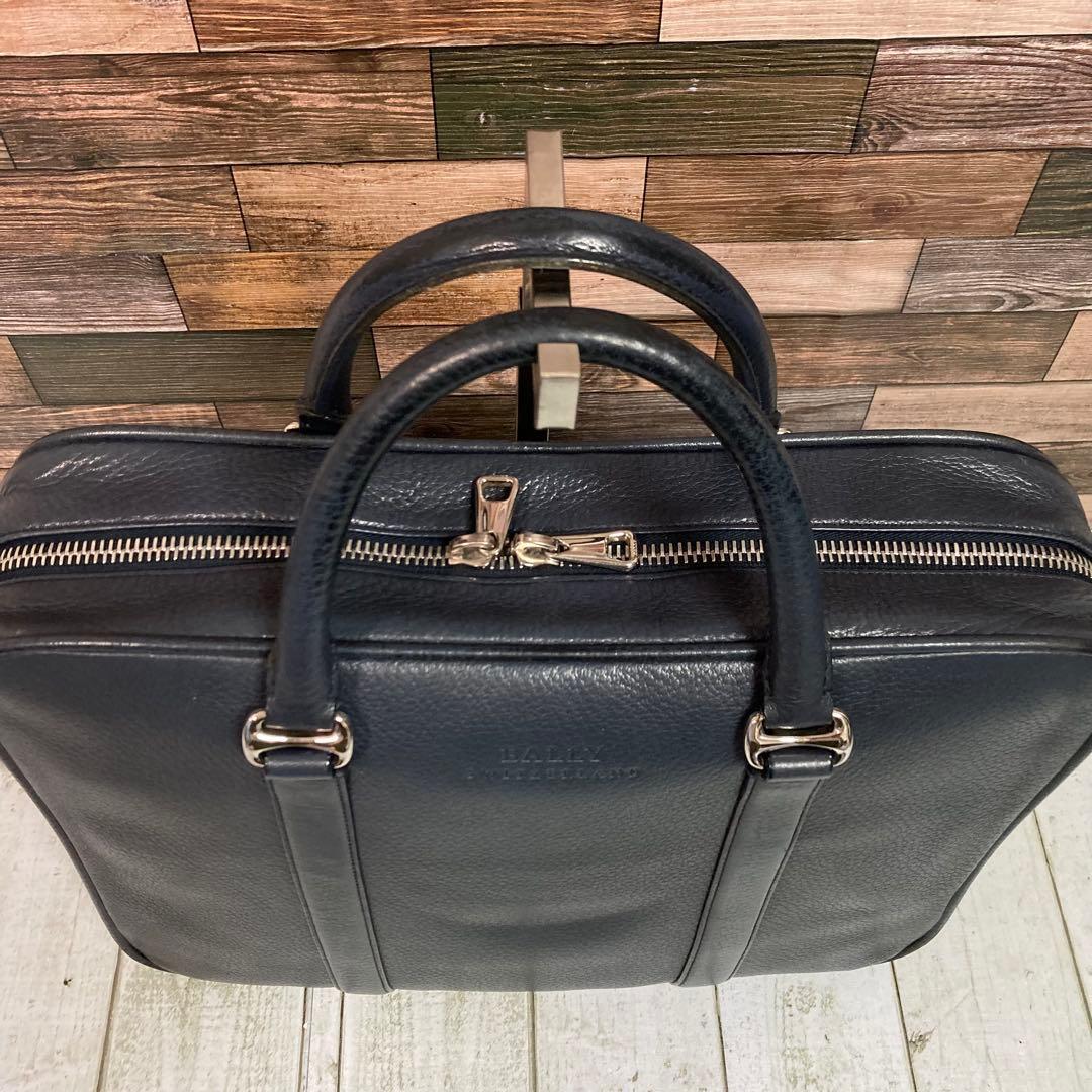 バリー BALLY ビジネスバッグ オールレザー ブリーフケース 本革 シボ