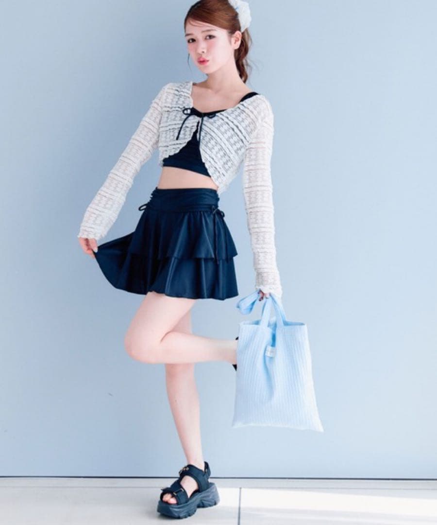 OLIVE des OLIVE レース羽織付リボンswim wear 3点セット】レース羽織付リボンswim wear | OLIVE des OLIVE(オリーブ