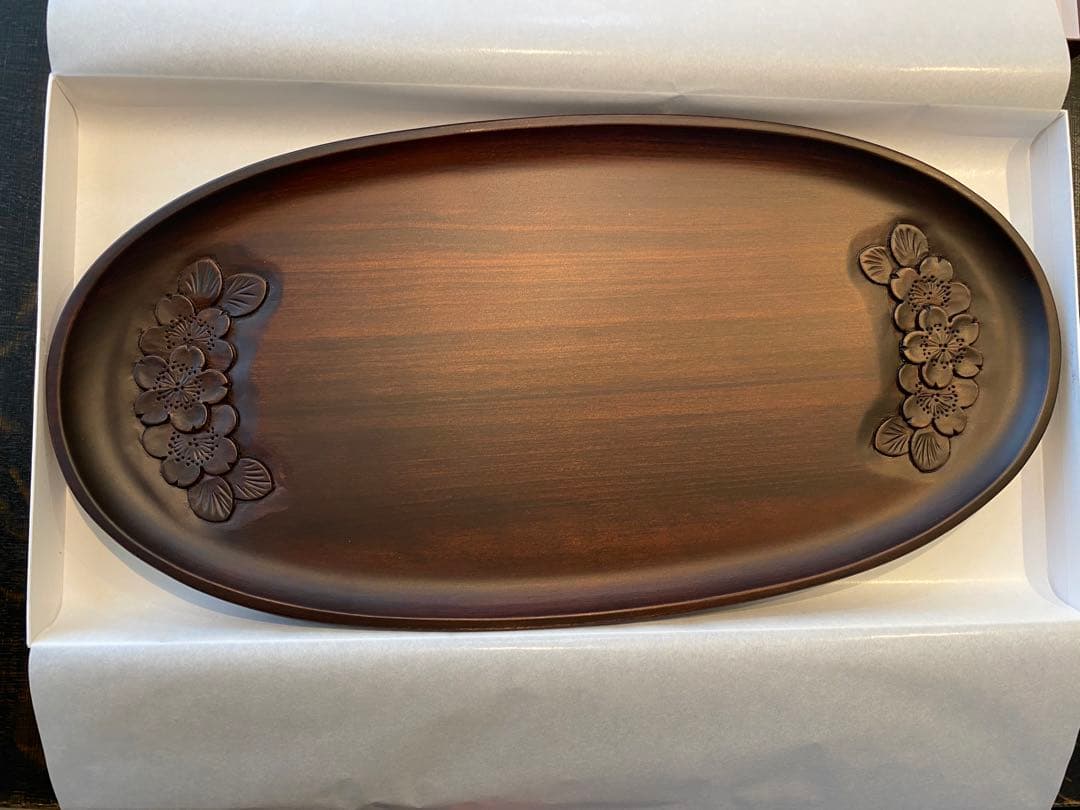 【新品】一彫堂　コーヒー盆 飛騨春慶 元田漆器 コーヒー盆 伝統工芸品 木製 トレー | MUKU工房