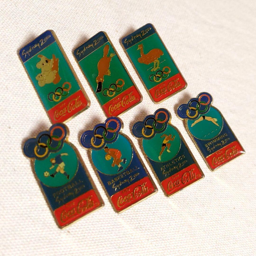 非売品】シドニーオリンピック コカ・コーラ ピンバッジ 7個セット