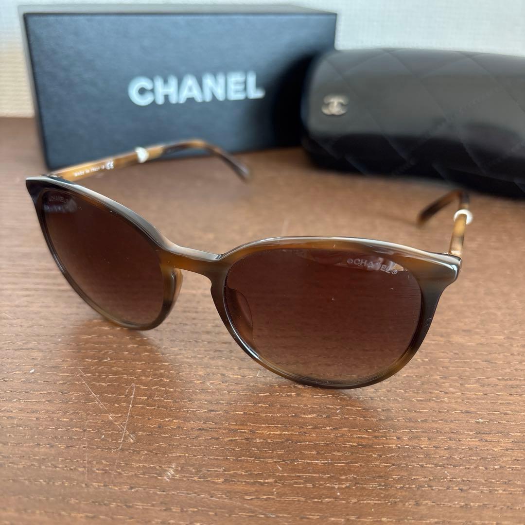 美品 CHANEL シャネル サングラス 5394-H-A パール ベッコウ柄 - メルカリ