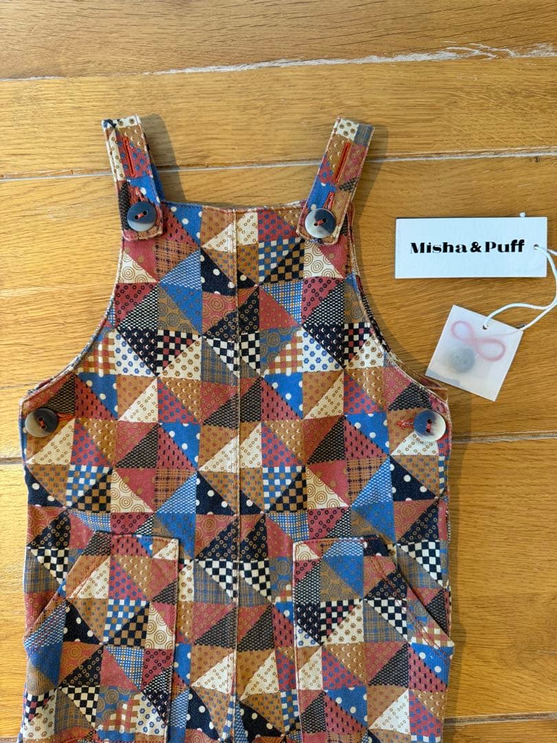 mishaandpuff パッチワーク オーバーオール 3y