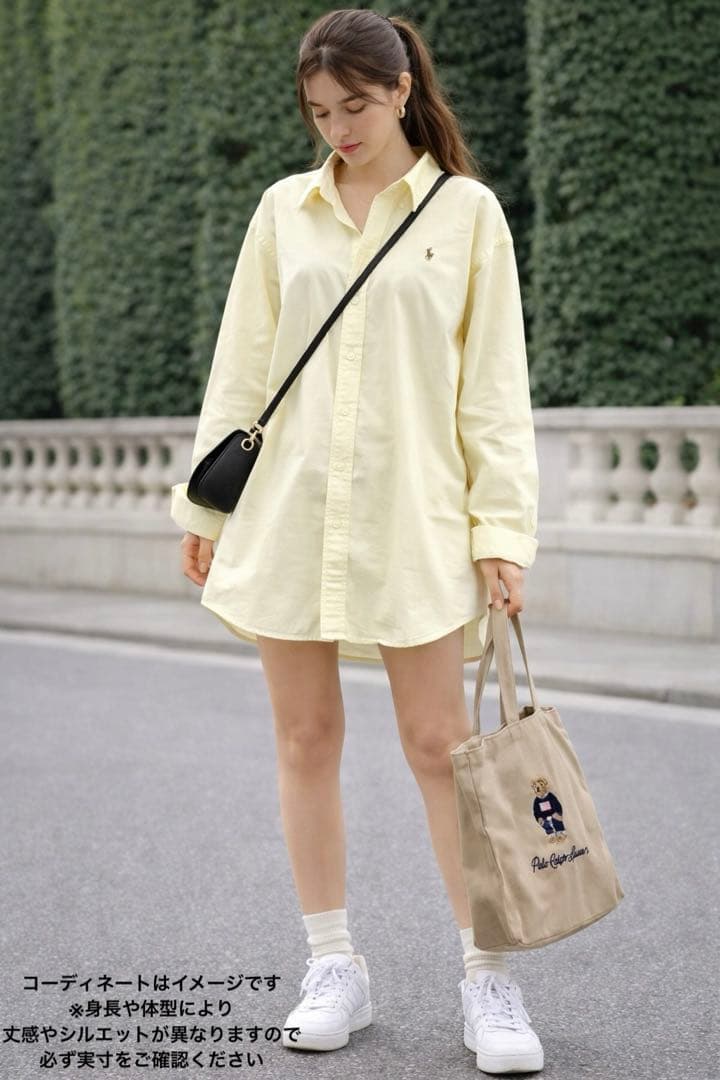ラルフローレン】オックスフォードシャツ ポニーロゴ ゆったり 黄色