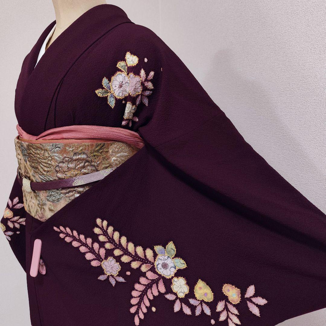 清楚可憐な百合の付け下げ 正絹絽