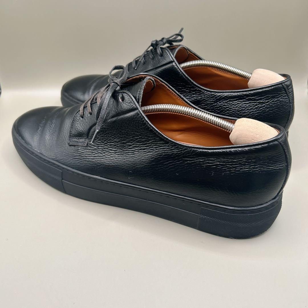 美品』ユナイテッドアローズ ドレススニーカー 革靴 シボ革 ブラック
