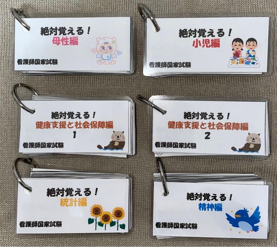 概要欄必読】看護学生 看護師国家試験 単語帳 暗記カード - メルカリ