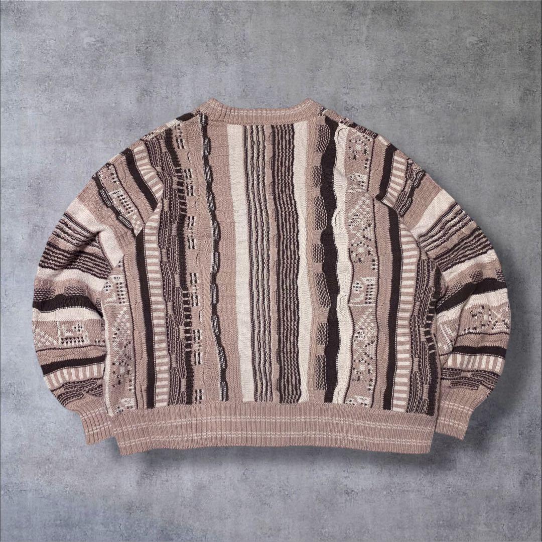 柄 短丈 ニット グランパ コーデ シティーボーイ c-boy style