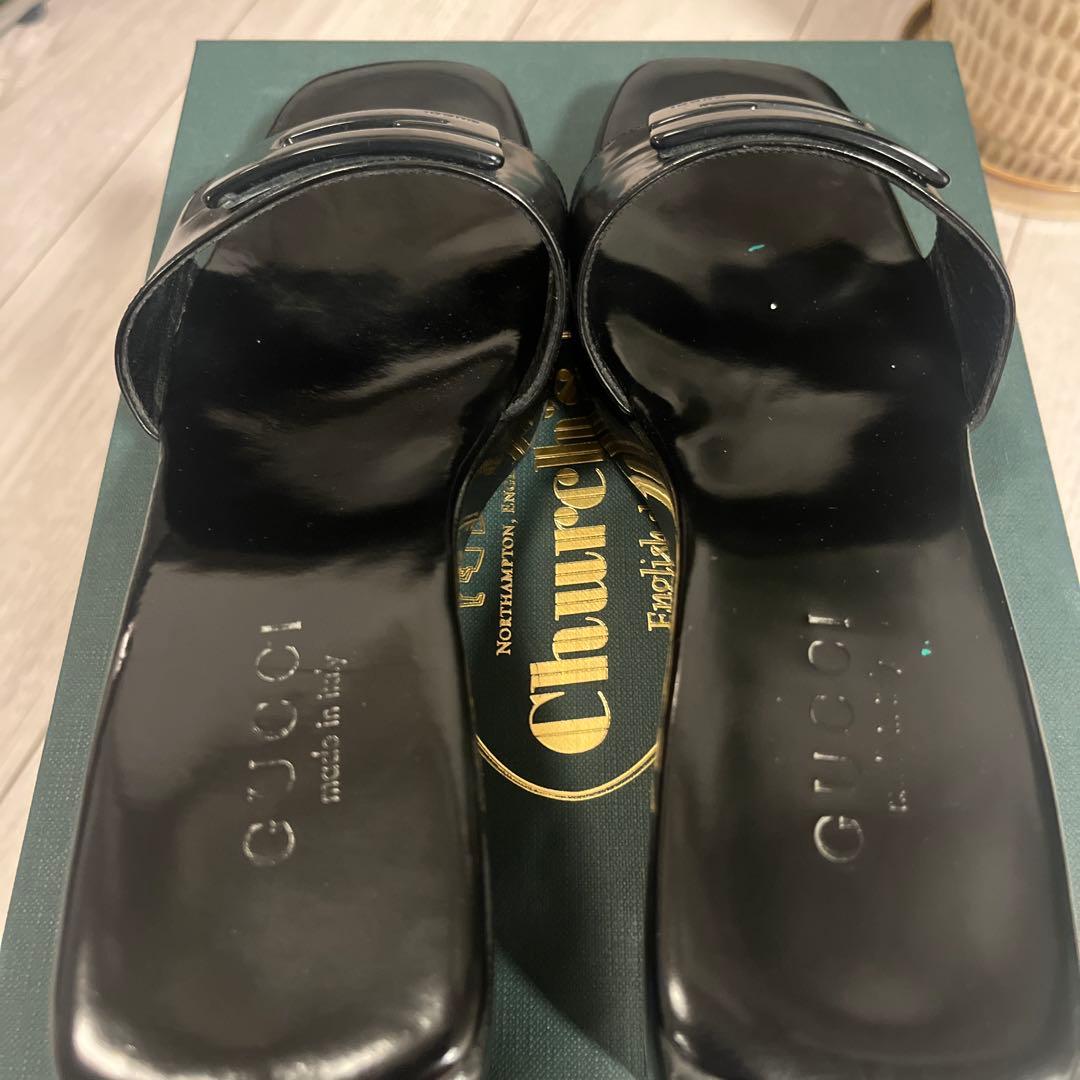 GUCCI ブラック ミュール - メルカリ