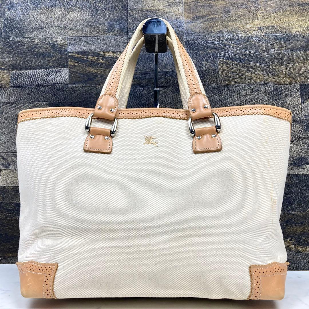 バーバリー ブルーレーベル トートバッグ ホースロゴ キャンバス