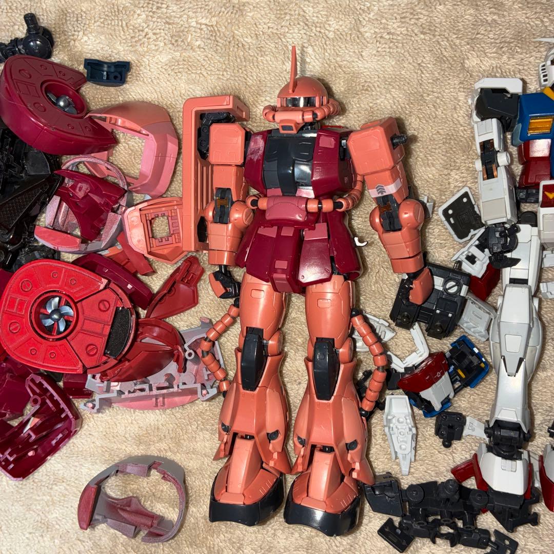 ガンプラRGザク、ガンダム、ズゴックセットジャンクパーツ - メルカリ
