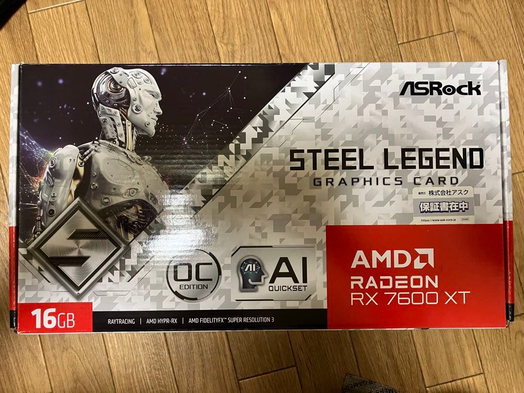 グラフィックボード・グラボ・ビデオカード Asrock AMD RX7600XT STEEL LEGEND 16GB ASRock > AMD Radeon™ RX 7600 XT Steel Legend 16GB OC