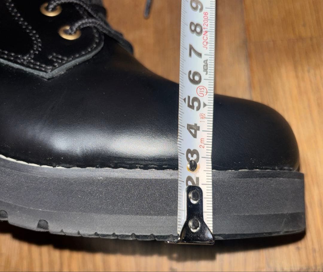 [ワイルドウィング] 厚底スワロー　本革バイクブーツ　25.0cm