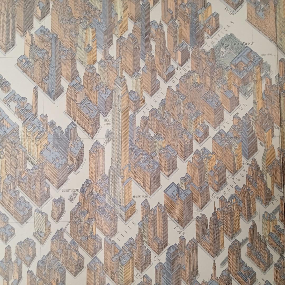 ニューヨーク 地図 超細密 鳥瞰図 マンハッタン ミッドタウン 1963ボルマン f846c1946e0bd7782b748ba62f8942