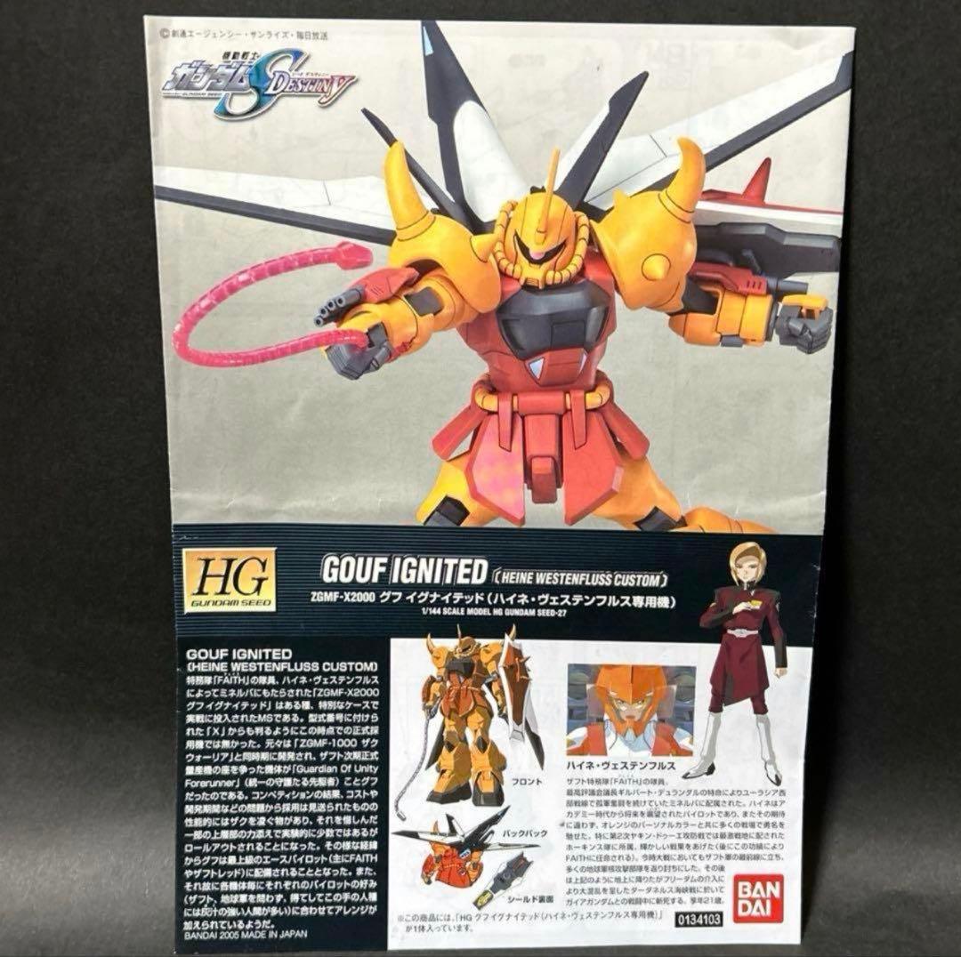 HG グフイグナイテッド ハイネ機 【説明書】 ガンプラ ジャンク品