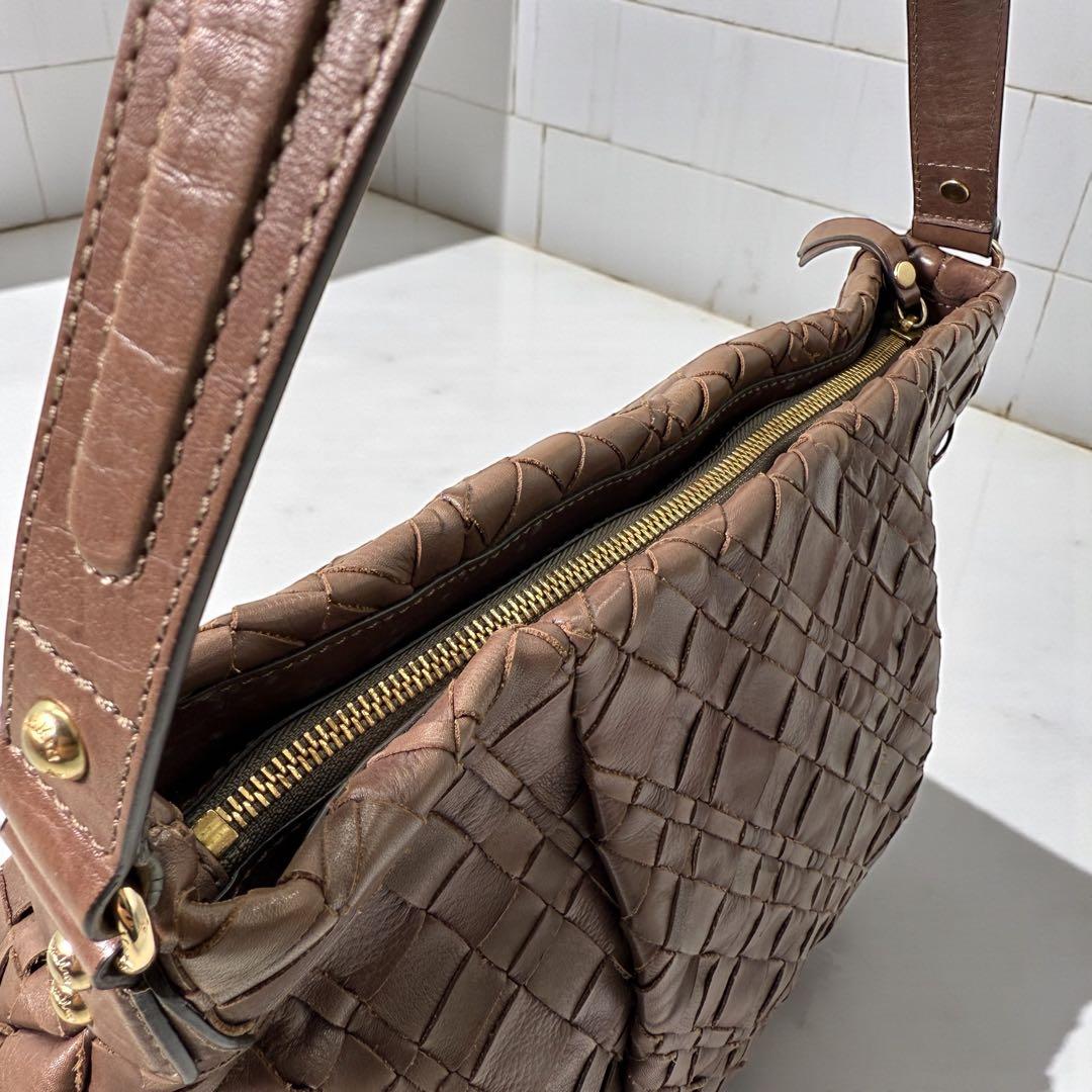 《入手困難》Max Mara ワンショルダー バック イントレチャート レザー