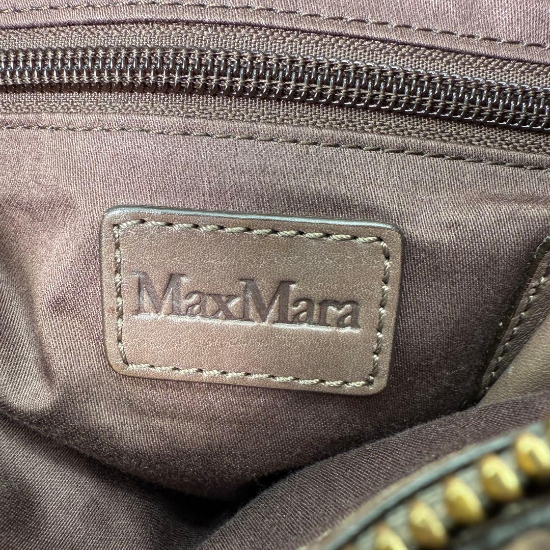 《入手困難》Max Mara ワンショルダー バック イントレチャート レザー