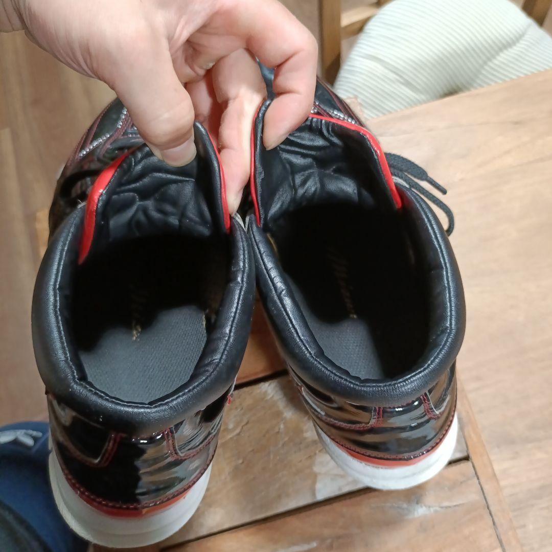 28cmミズノプロ 野球アップシューズ 黒/赤 トレーニングシューズ