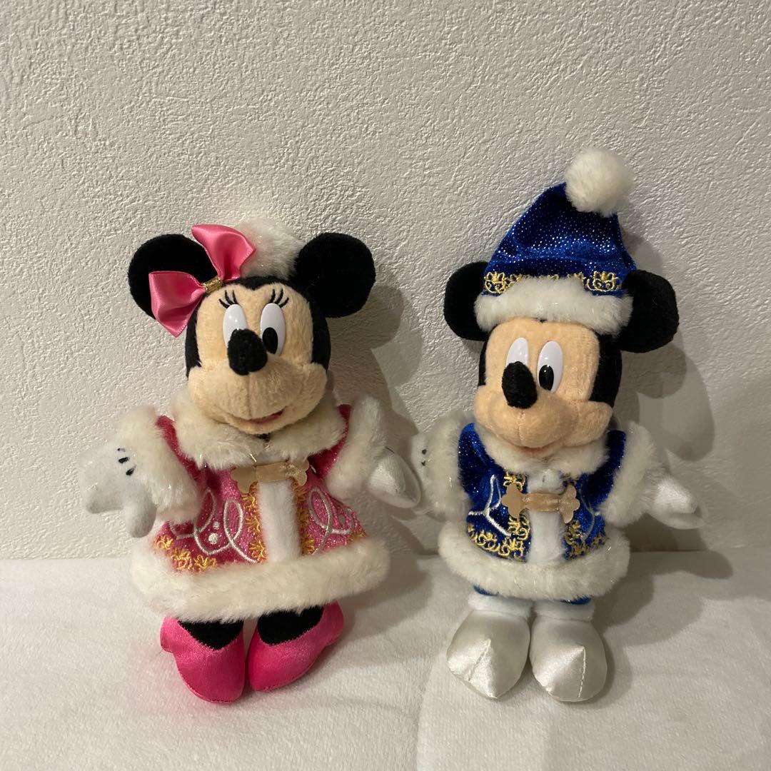 ミッキー ミニー ぬいぐるみバッチ 2014年 クリスマス ディズニーシー