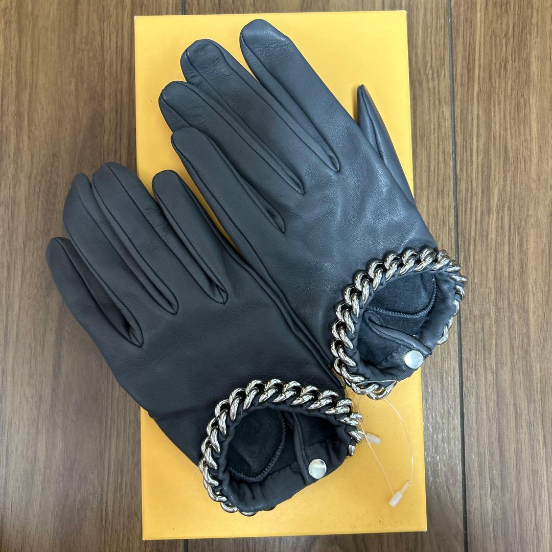 CAUSSE レザー手袋 チェーン付き - メルカリ