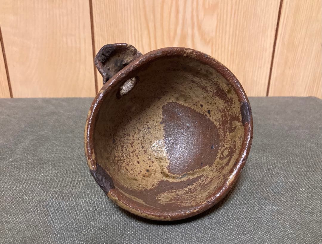 伊羅保片口ぐい呑み(検索古伊羅保黄瀬戸古唐津酒器|mercariメルカリ