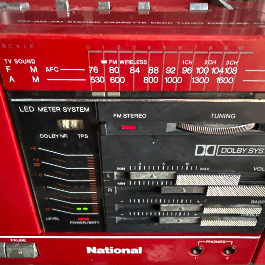 National RX-C50 ナショナル レッド ラジカセ 昭和レトロ - メルカリ