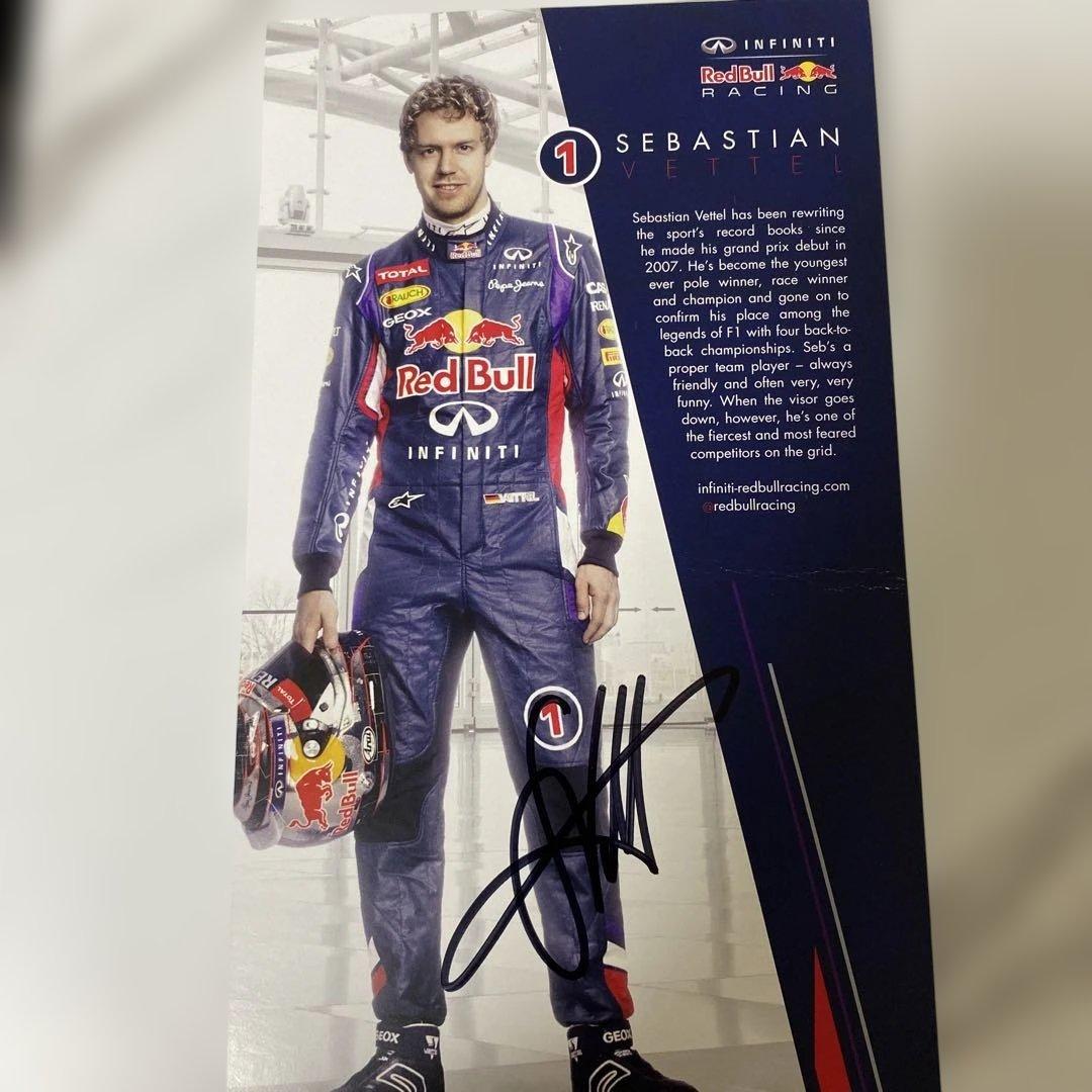 マックス フェルスタッペン直筆サインカード ベッテル リカルド