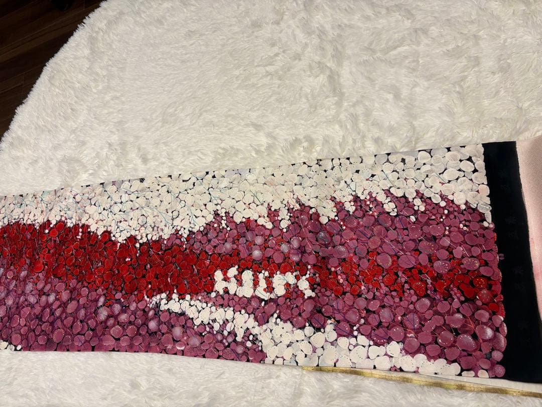 河藤縮緬特選 着尺 梅柄 本場浜ちりめん