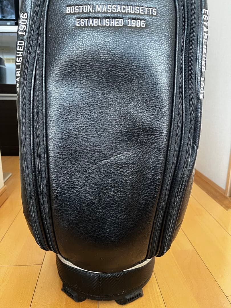 良品 人気ニューバランスゴルフ 9.0型 カート型キャディバッグ レザー