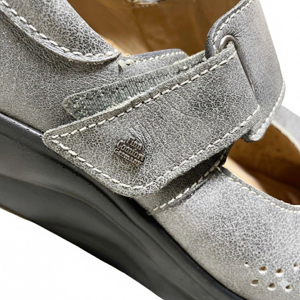 Finn Comfort ウォーキングシューズ ベルクロ ハドソン グレー - メルカリ