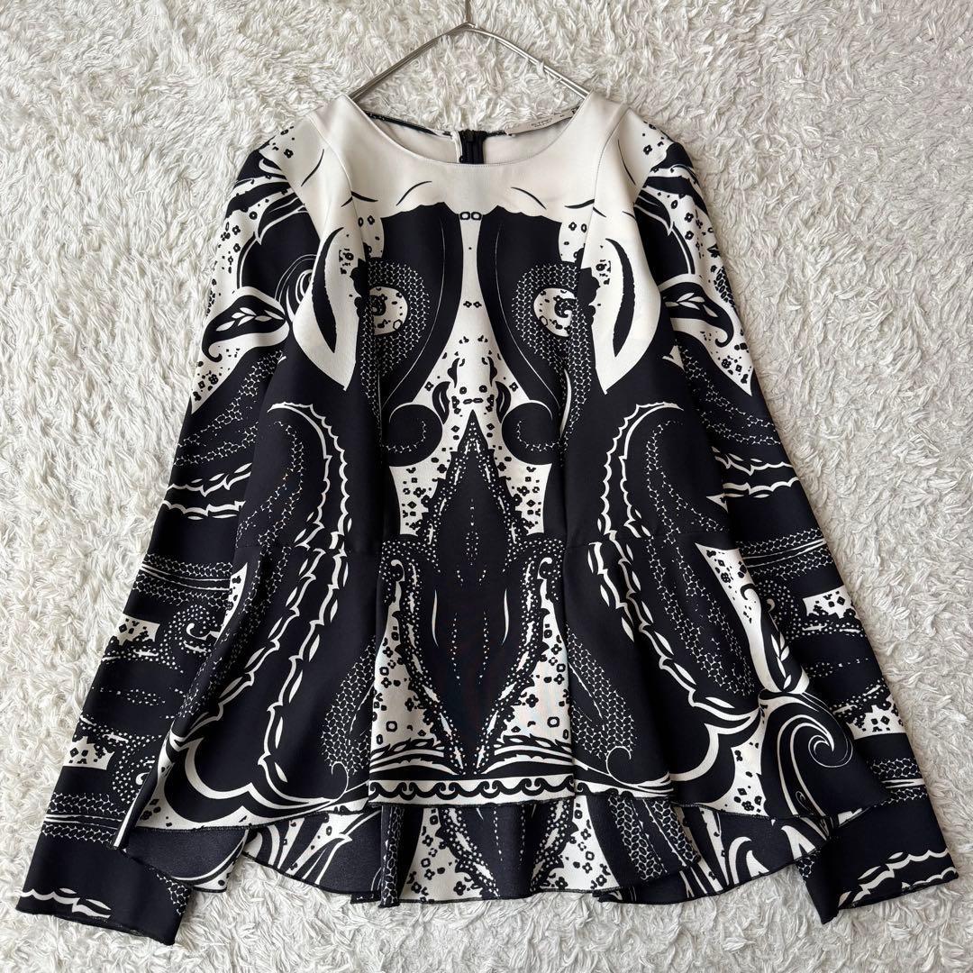 極美品 エトロ シルク ペプラム ブラウス ペイズリー フレア ジップ 絹 40 極美品 エトロ シルク ペプラム ブラウス ペイズリー フレア ジップ 絹