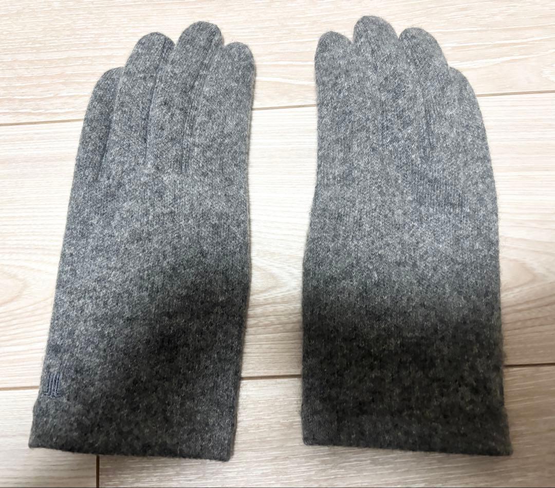 値引き】LANVIN(ランバン) カシミヤ100%手袋 スマホ対応 グレー - メルカリ