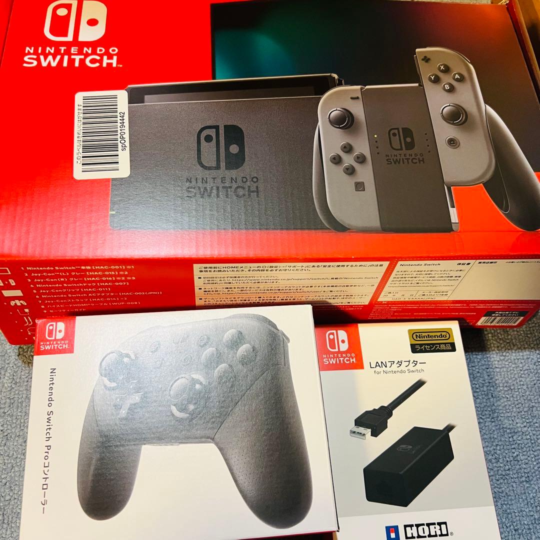 Nintendo Switch グレー 本体(プロコン・LANケーブル) Amazon.co.jp: Nintendo Switch本体専用 有線LANアダプター【ドック