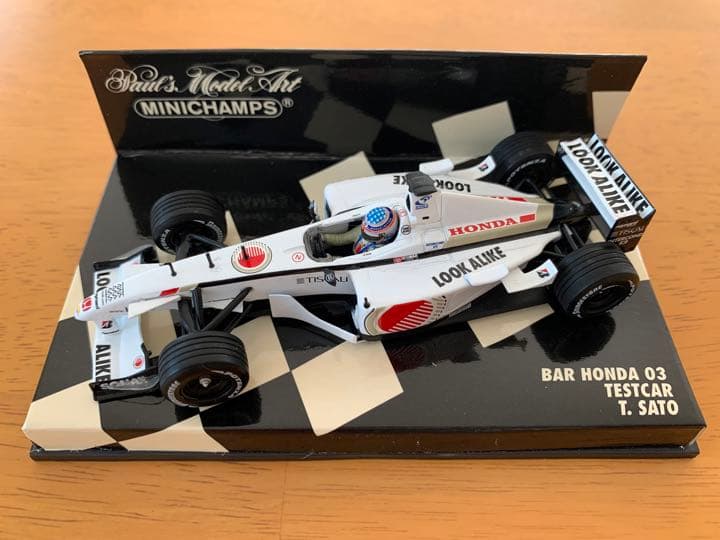 直筆サイン入り ミニチャンプス 佐藤琢磨 BAR 003 TEST CAR - メルカリ