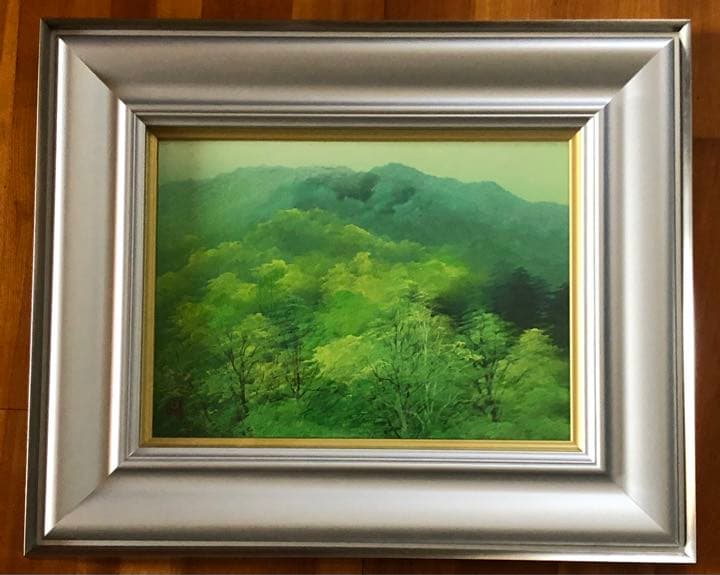 日本画　佐倉功起　緑快　風景画 日本画 佐倉功起 緑快 風景画