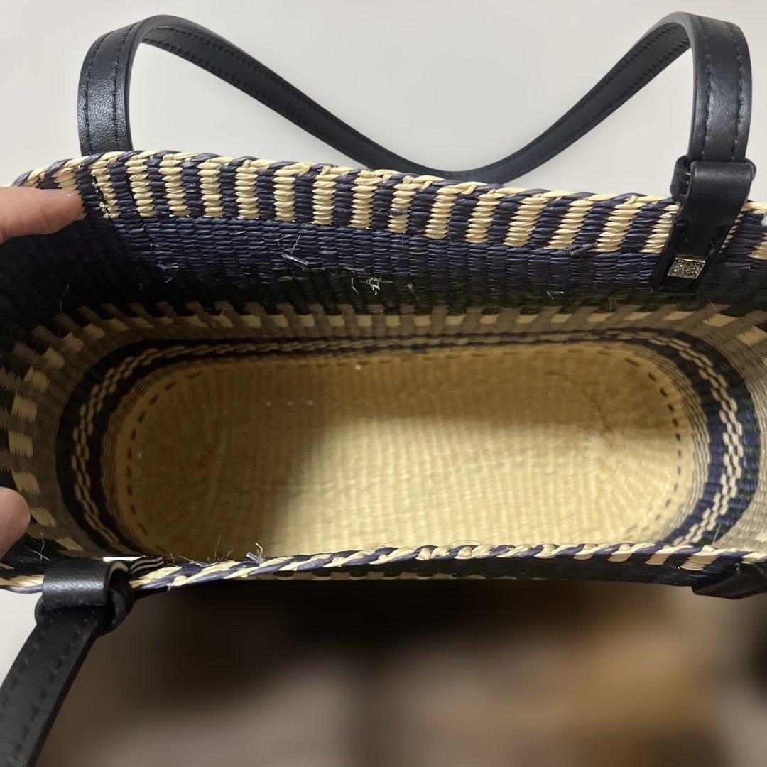 LOEWE カゴバック ネイビー 巾着付き - バッグ送料 無料 通販