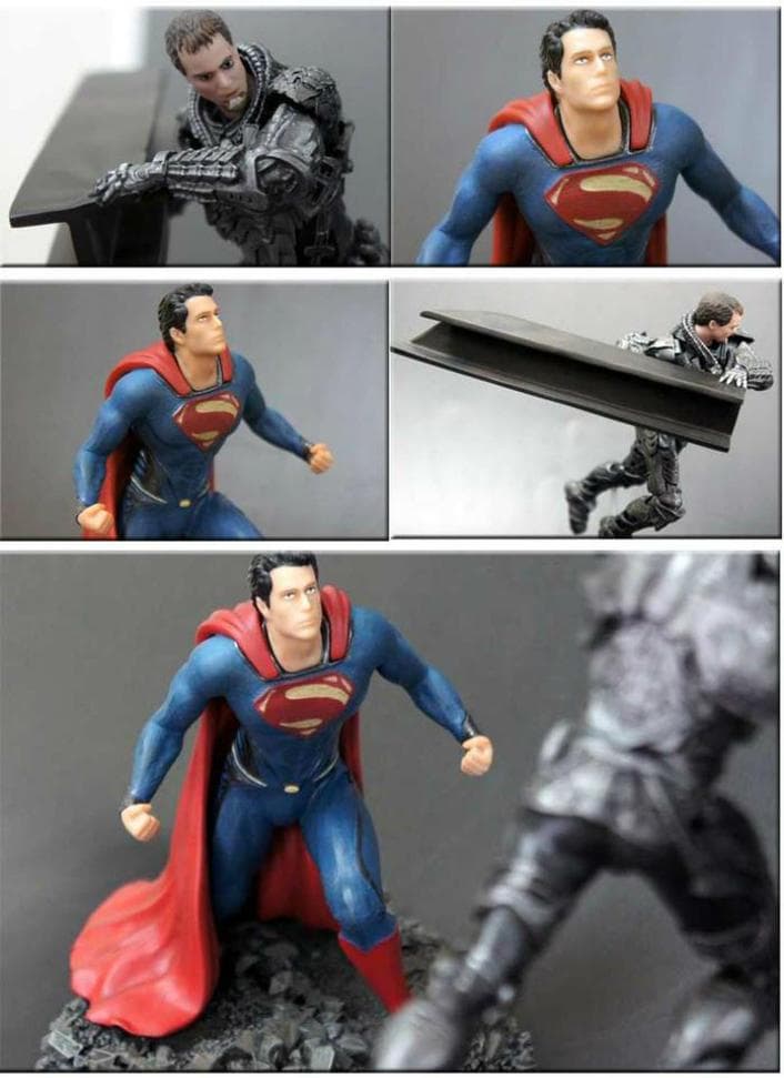 1/12スケール ジオラマフィギュア スーパーマン対ゾッド将軍 - メルカリ